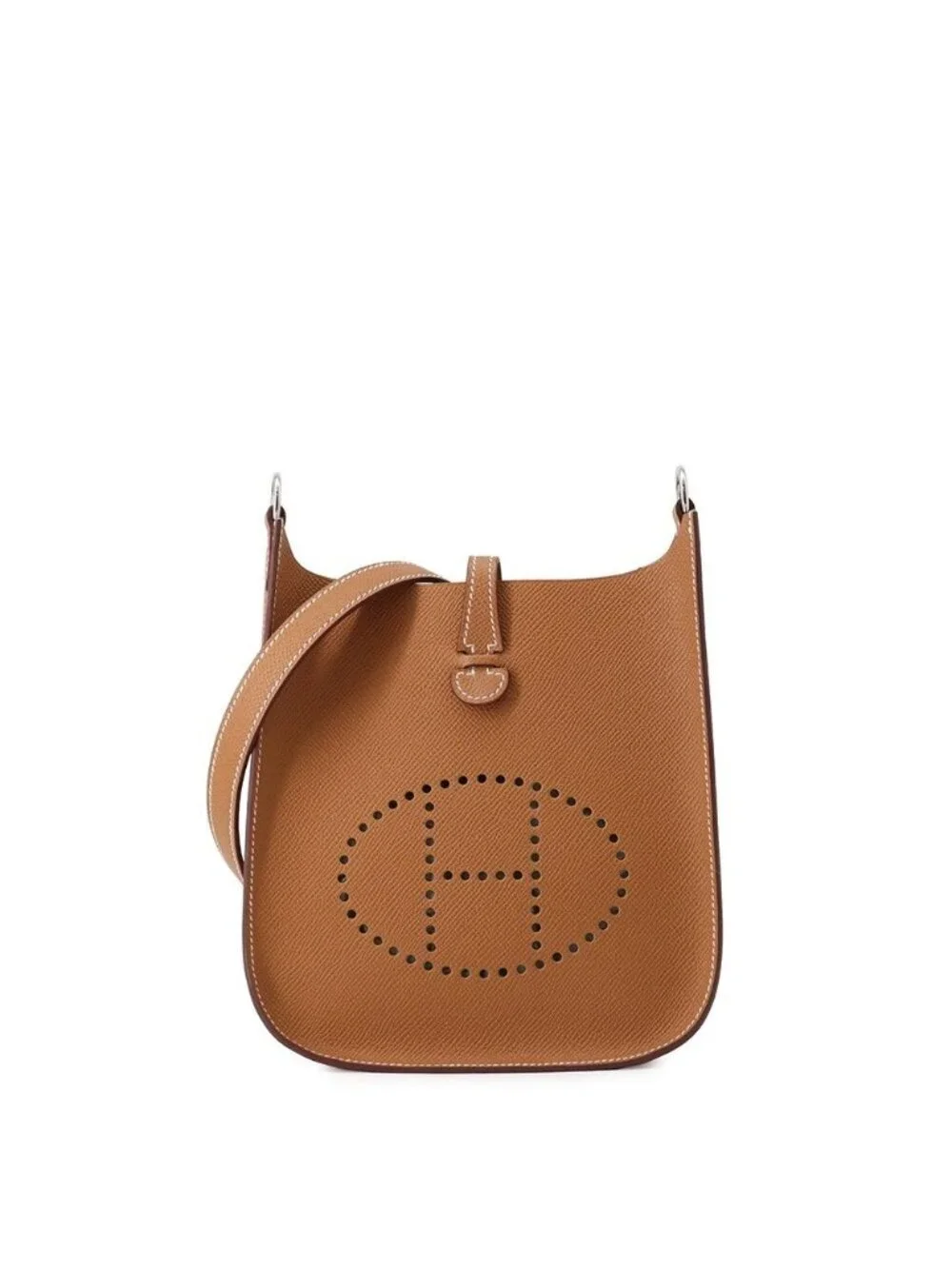 Hermes Evelyne TPM Series Gold Silver Epsom Handbag